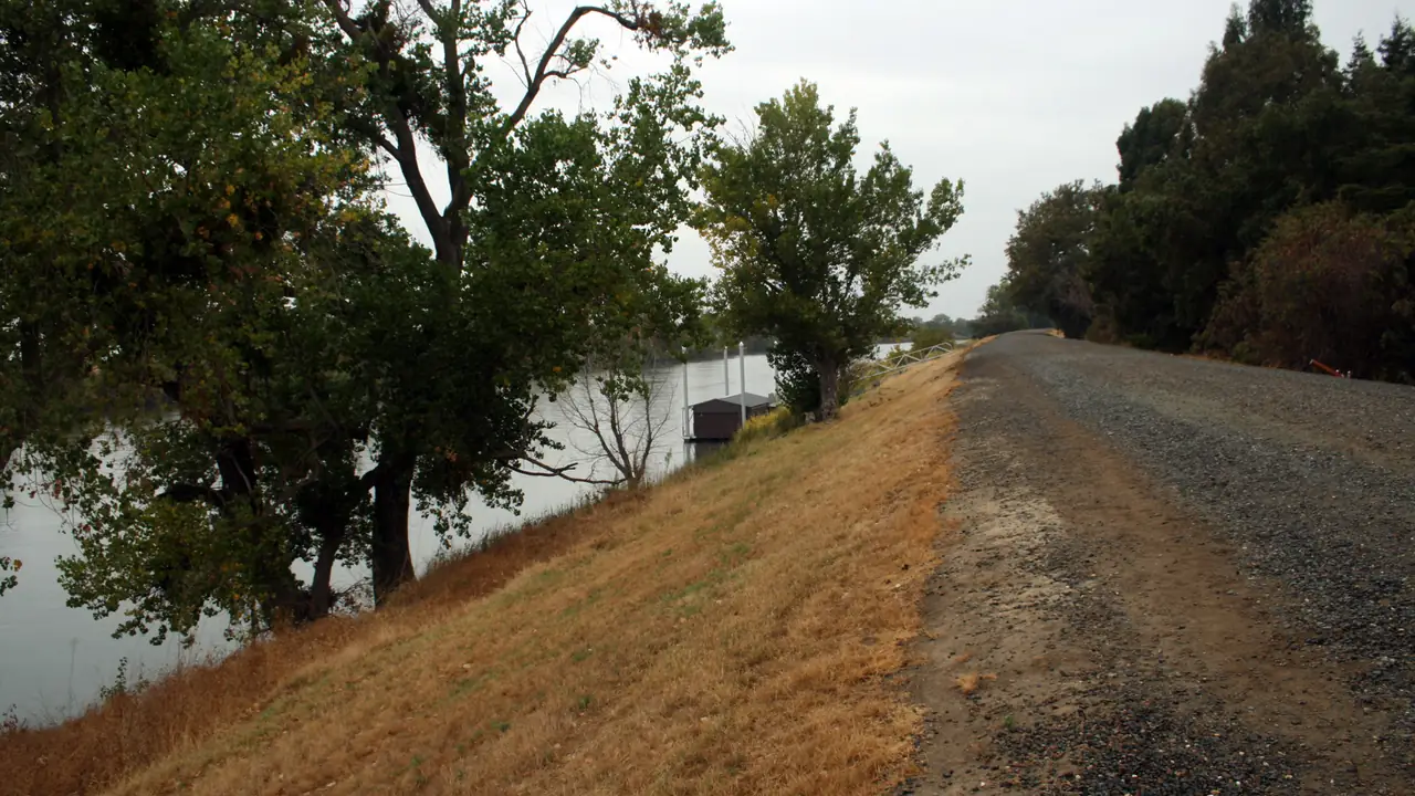 River levee in the Sacramento area